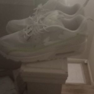 White and green 95 Air Max